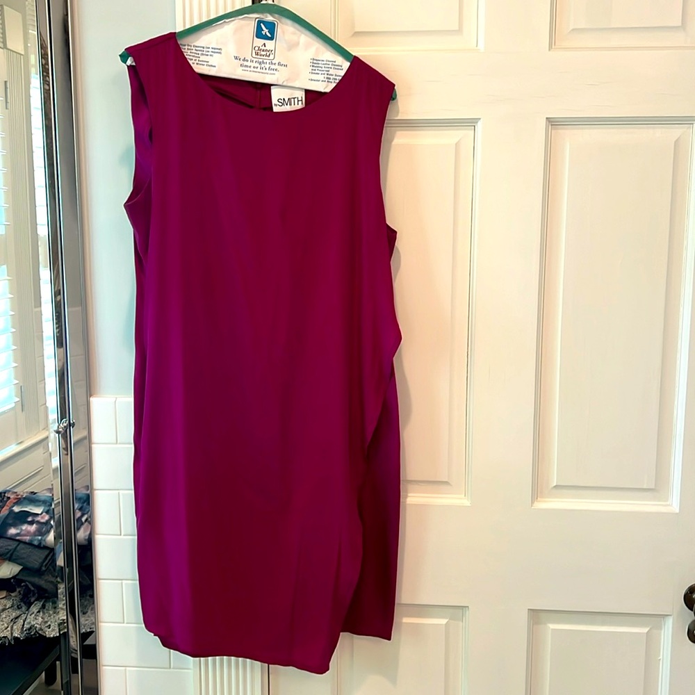 Size 6 purple silk sleeveless dress by Smith.